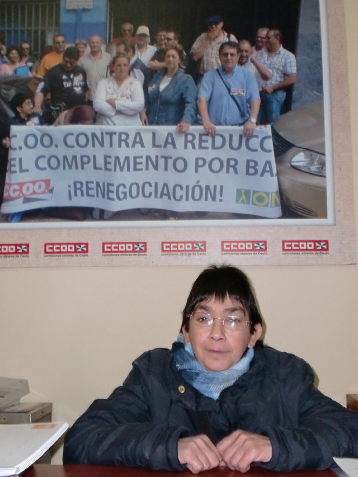 Estrella Heredia responsabel de CCOO en la ONCE Ceuta